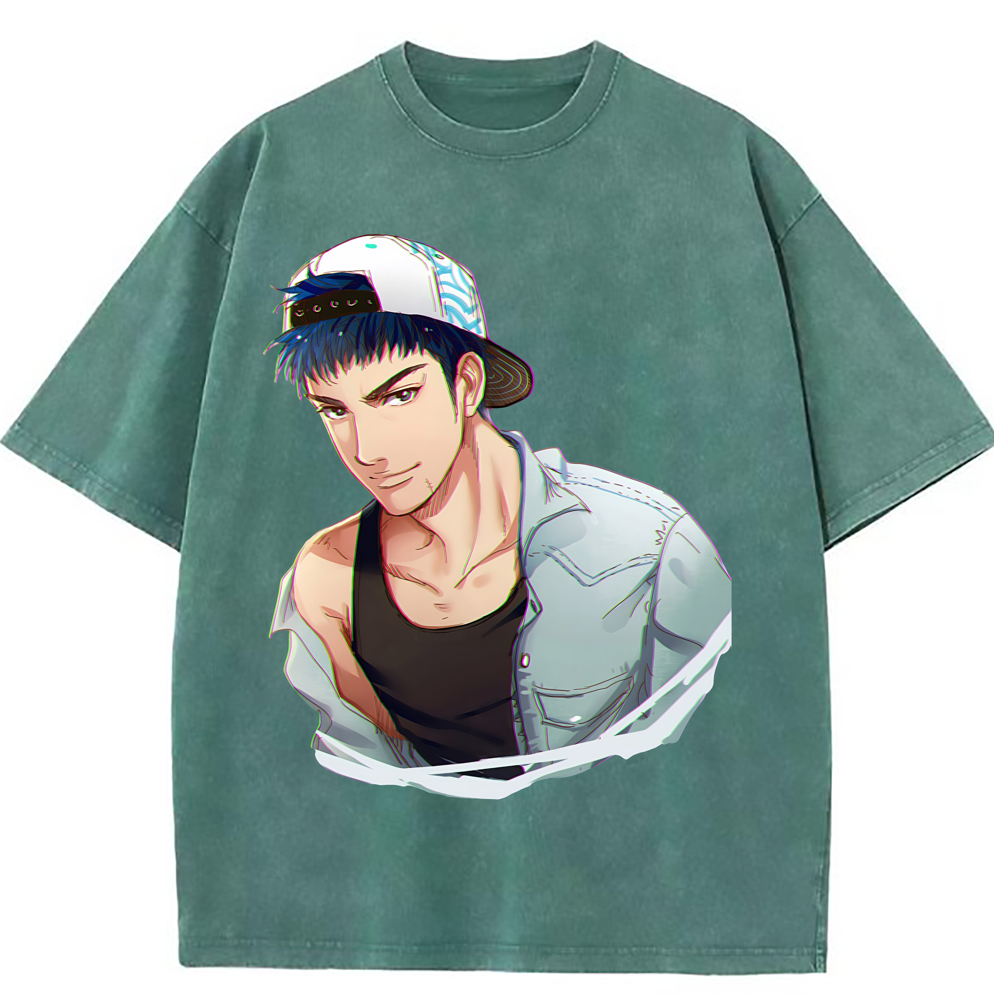 （画像用） SLAM DUNK／スラムダンク 綿100% ヴィンテージ風 半袖Tシャツ（フロントプリント）